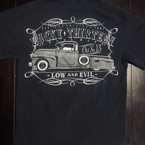 Lucky Thirteen Men's Black Graphic Tee